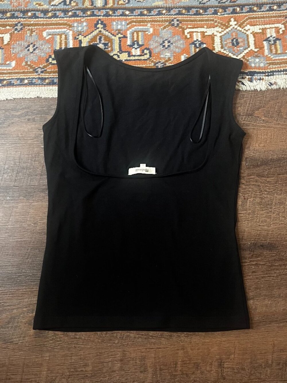 Madewell Low Back Tee Top Black Small Like New